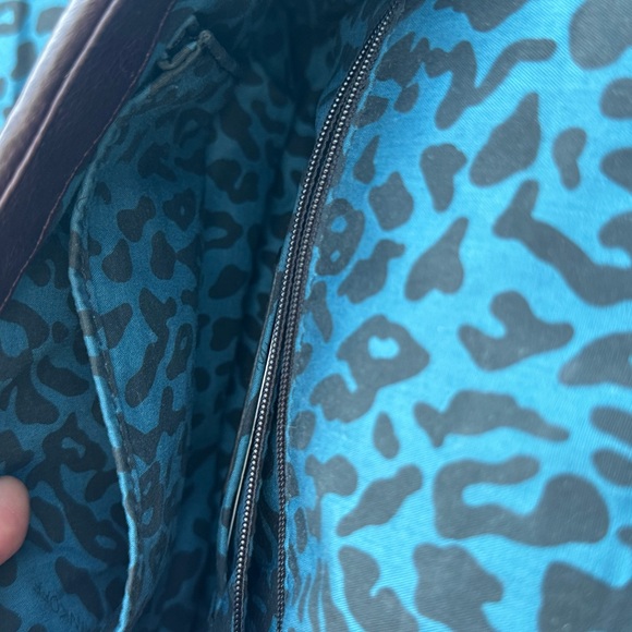 Rebecca Minkoff A Quilted Affair envelope clutch eggplant leather & gold chain - Picture 6 of 10